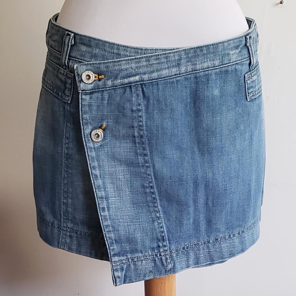 DIESEL Denim Blue Jean Wrap  Skirt Mini